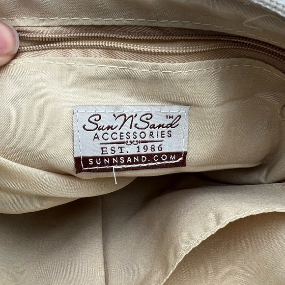 Sun & Sand Straw Shoulder Bag – Beige Woven Crossbody – Boho Style - Picture 7 of 12